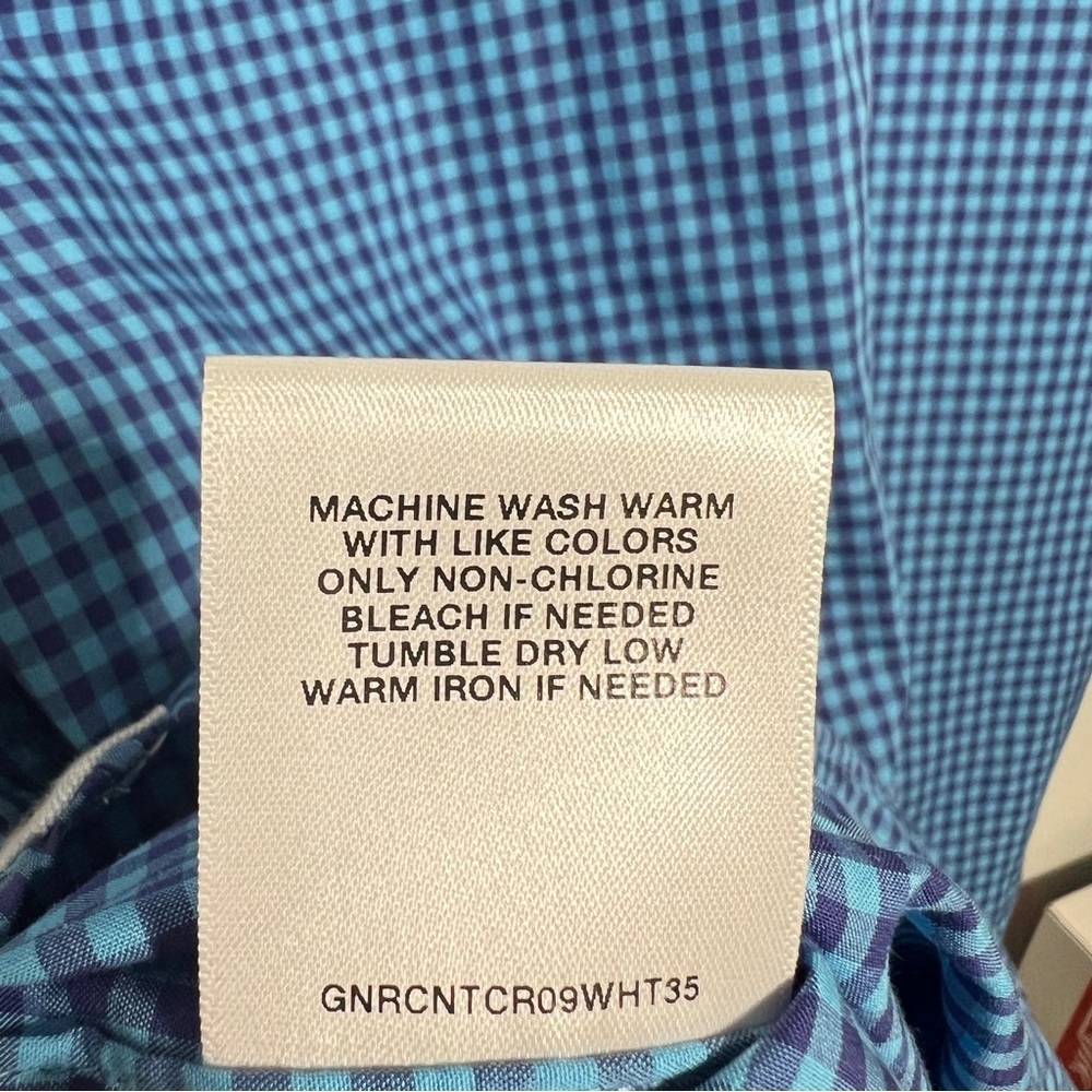 Daniel Cremieux Men’s Large Blue Navy Check Shirt 100% Cotton Button-Down Shirt - Picture 10 of 11
